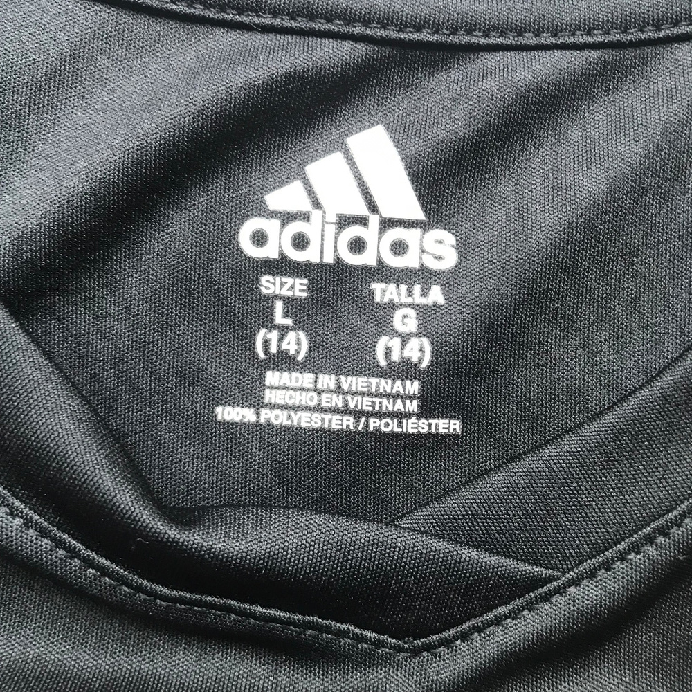 ⛔️S O L D⛔️Girls Adidas Climalite Black T-Shirt - Picture 2 of 6